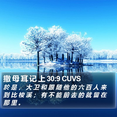 撒 母 耳 记 上 30:9 CUVS Bible Verse Image