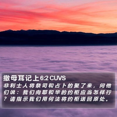 撒 母 耳 记 上 6:2 CUVS Bible Verse Image