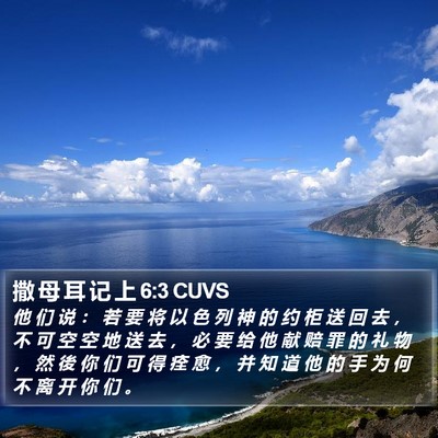 撒 母 耳 记 上 6:3 CUVS Bible Verse Image