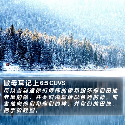 撒 母 耳 记 上 6:5 CUVS Bible Verse Image