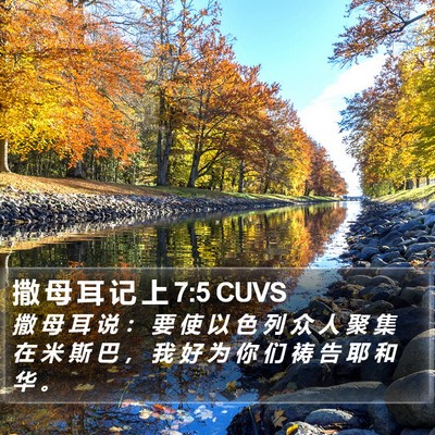 撒 母 耳 记 上 7:5 CUVS Bible Verse Image