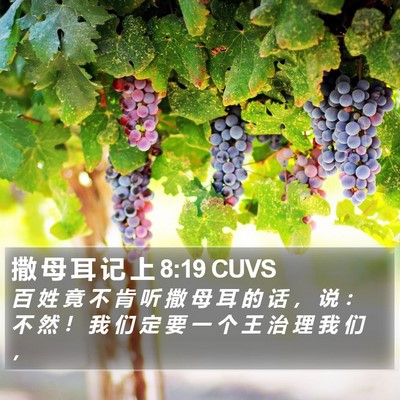 撒 母 耳 记 上 8:19 CUVS Bible Verse Image