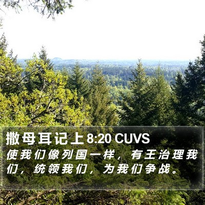 撒 母 耳 记 上 8:20 CUVS Bible Verse Image