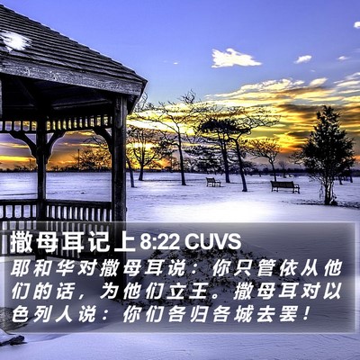 撒 母 耳 记 上 8:22 CUVS Bible Verse Image