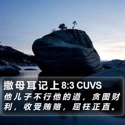 撒 母 耳 记 上 8:3 CUVS Bible Verse Image