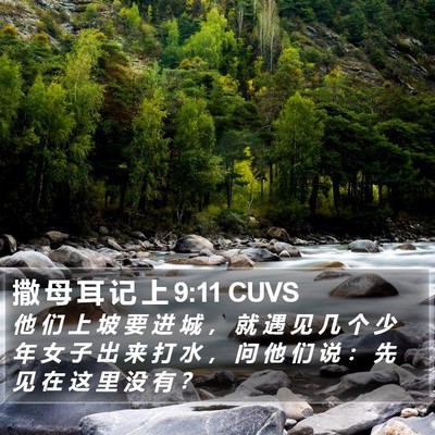 撒 母 耳 记 上 9:11 CUVS Bible Verse Image
