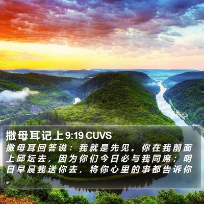 撒 母 耳 记 上 9:19 CUVS Bible Verse Image