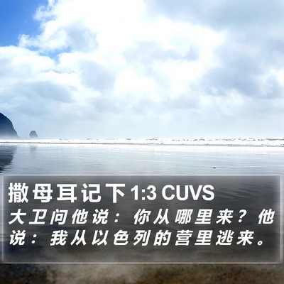 撒 母 耳 记 下 1:3 CUVS Bible Verse Image