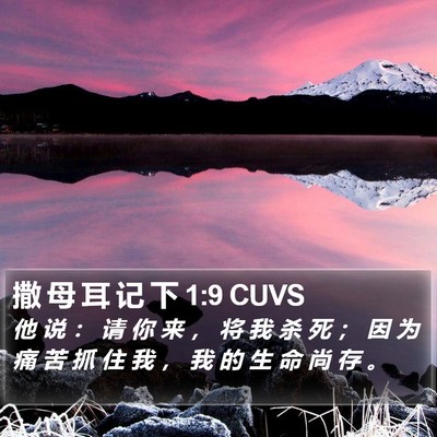 撒 母 耳 记 下 1:9 CUVS Bible Verse Image