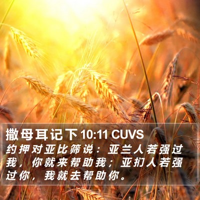 撒 母 耳 记 下 10:11 CUVS Bible Verse Image
