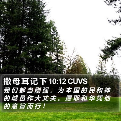 撒 母 耳 记 下 10:12 CUVS Bible Verse Image