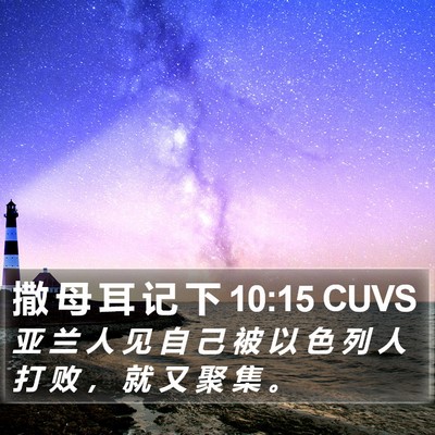 撒 母 耳 记 下 10:15 CUVS Bible Verse Image