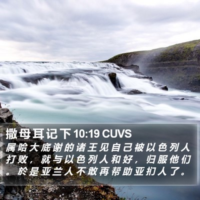 撒 母 耳 记 下 10:19 CUVS Bible Verse Image
