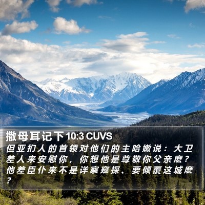 撒 母 耳 记 下 10:3 CUVS Bible Verse Image