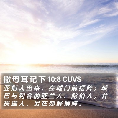 撒 母 耳 记 下 10:8 CUVS Bible Verse Image