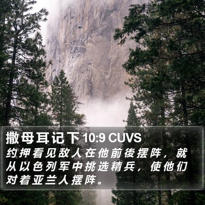 撒 母 耳 记 下 10:9 CUVS Bible Verse Image