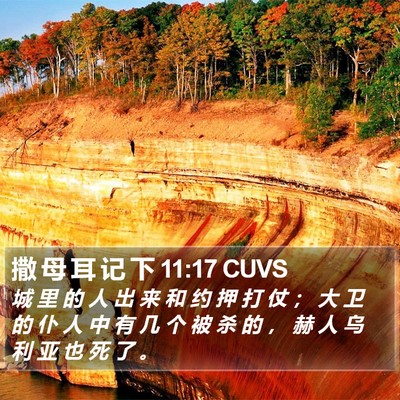撒 母 耳 记 下 11:17 CUVS Bible Verse Image