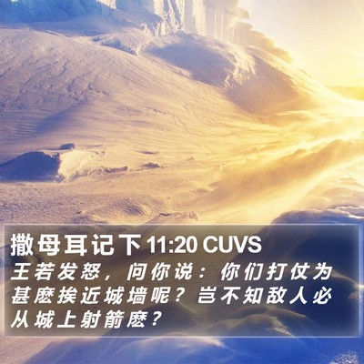 撒 母 耳 记 下 11:20 CUVS Bible Verse Image