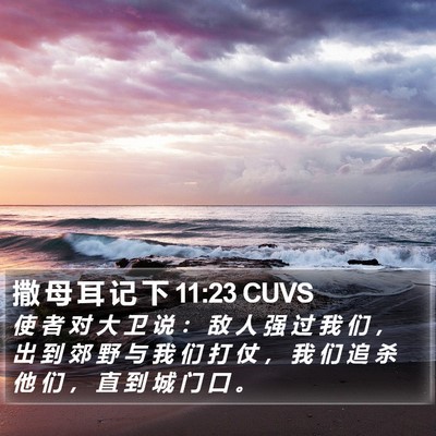 撒 母 耳 记 下 11:23 CUVS Bible Verse Image