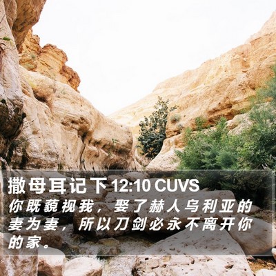 撒 母 耳 记 下 12:10 CUVS Bible Verse Image