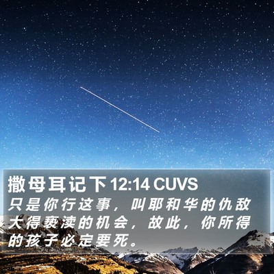 撒 母 耳 记 下 12:14 CUVS Bible Verse Image