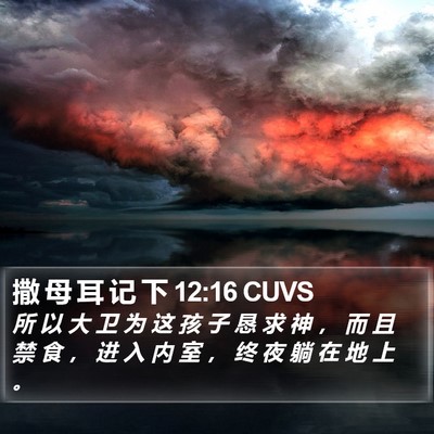 撒 母 耳 记 下 12:16 CUVS Bible Verse Image