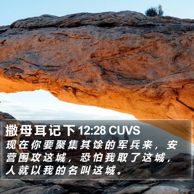 撒 母 耳 记 下 12:28 CUVS Bible Verse Image
