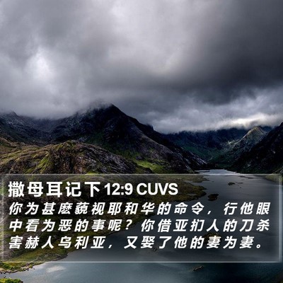 撒 母 耳 记 下 12:9 CUVS Bible Verse Image
