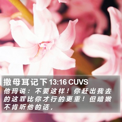 撒 母 耳 记 下 13:16 CUVS Bible Verse Image