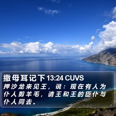 撒 母 耳 记 下 13:24 CUVS Bible Verse Image