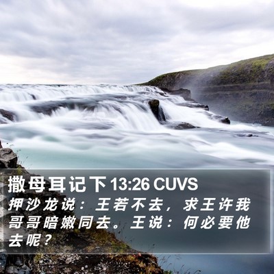 撒 母 耳 记 下 13:26 CUVS Bible Verse Image