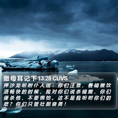 撒 母 耳 记 下 13:28 CUVS Bible Verse Image