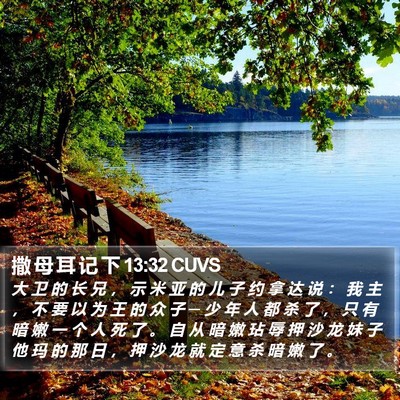 撒 母 耳 记 下 13:32 CUVS Bible Verse Image