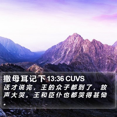 撒 母 耳 记 下 13:36 CUVS Bible Verse Image