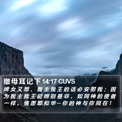撒 母 耳 记 下 14:17 CUVS Bible Verse Image
