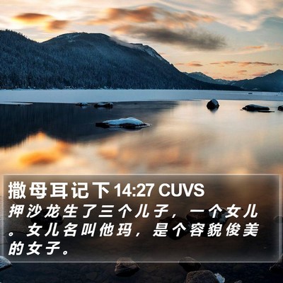 撒 母 耳 记 下 14:27 CUVS Bible Verse Image