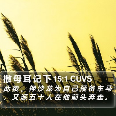 撒 母 耳 记 下 15:1 CUVS Bible Verse Image