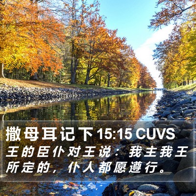 撒 母 耳 记 下 15:15 CUVS Bible Verse Image