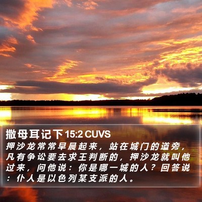 撒 母 耳 记 下 15:2 CUVS Bible Verse Image