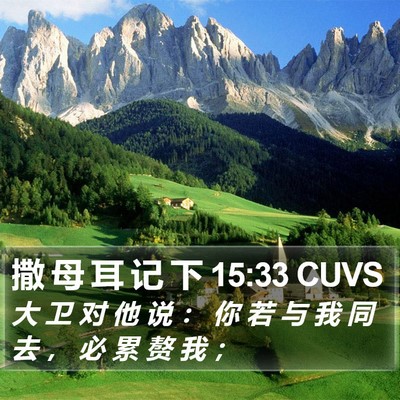 撒 母 耳 记 下 15:33 CUVS Bible Verse Image