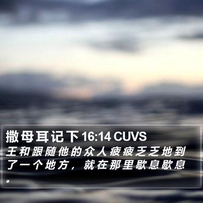 撒 母 耳 记 下 16:14 CUVS Bible Verse Image