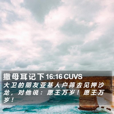 撒 母 耳 记 下 16:16 CUVS Bible Verse Image