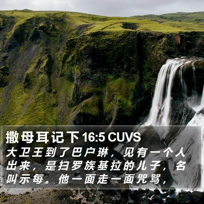 撒 母 耳 记 下 16:5 CUVS Bible Verse Image