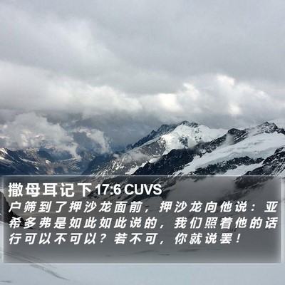 撒 母 耳 记 下 17:6 CUVS Bible Verse Image