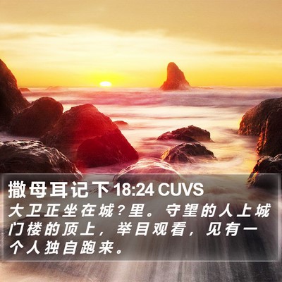 撒 母 耳 记 下 18:24 CUVS Bible Verse Image