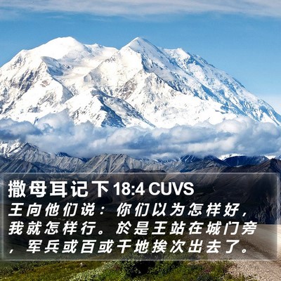 撒 母 耳 记 下 18:4 CUVS Bible Verse Image
