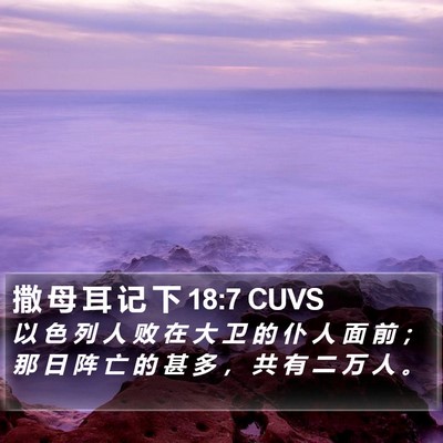 撒 母 耳 记 下 18:7 CUVS Bible Verse Image