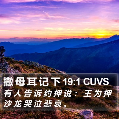 撒 母 耳 记 下 19:1 CUVS Bible Verse Image