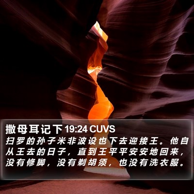 撒 母 耳 记 下 19:24 CUVS Bible Verse Image