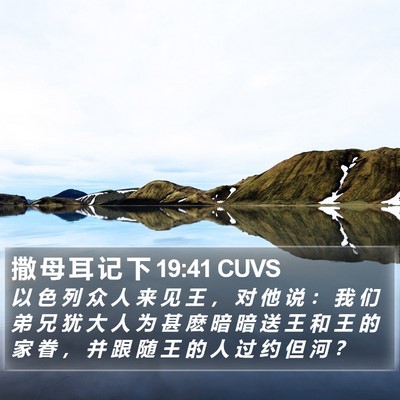 撒 母 耳 记 下 19:41 CUVS Bible Verse Image